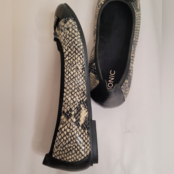 Vionic Minna Ballet Flats Women's Size 9 Snake Embossed Comfort Bow - Picture 7 of 9